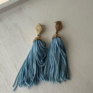 Periwinkle tassel earrings